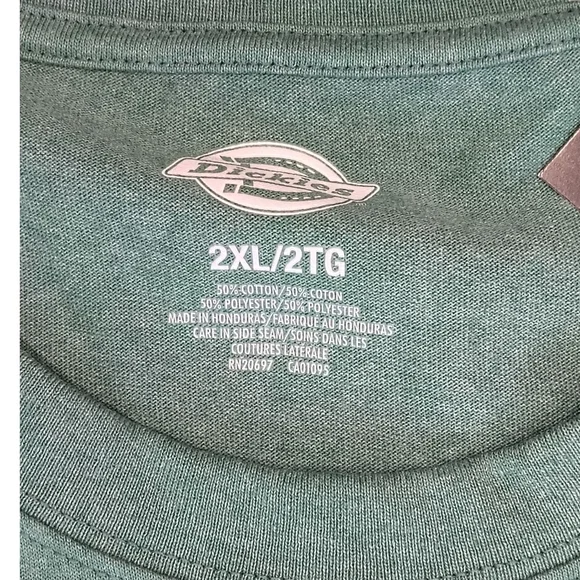 Dickies Men 2XL Green Heavyweight Tee One Pocket - Picture 3 of 6